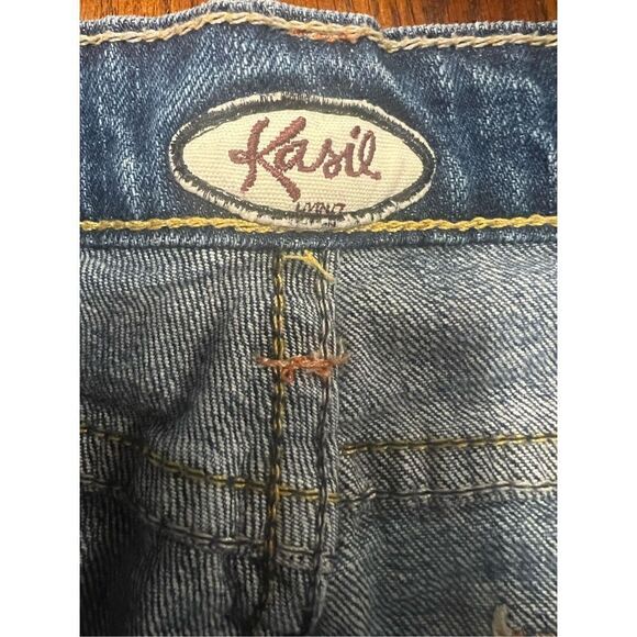 Kasil David lim boot cut raw hem patchwork pockets size 30 - Picture 4 of 8